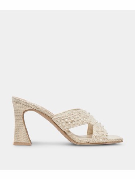 Dolce Vita Nitro Pearl Heels Vanilla Raffia
